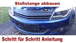 Opel Astra H Scheinwerfer ausbauen und Stoßstange abbauen Anleitung Schritt für Schritt [upl. by Nylhsoj]