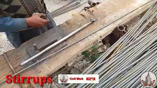 How to make stirrups Make stirrups Bending steel rod Bending flat bar steel [upl. by Annej]