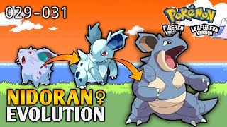 How To Evolve Nidoran ♀ Into Nidorina And Nidoqueen In Pokemon Fire Red amp Leaf Green  Kanto Pokedex [upl. by Lytsyrk]