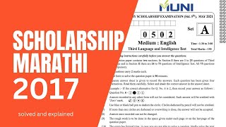 Scholarship exam 2017 Marathi solved and explained  Paper 2  5th standard [upl. by Wyler73]