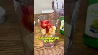 How to turn sparkling water into a fruit cocktail leftover fruit drinkforhotday [upl. by Notyad]