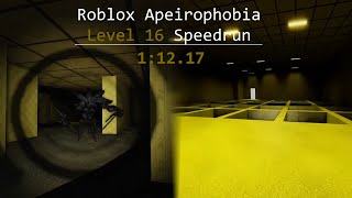 Roblox Apeirophobia Level 16 Speedrun 11217 [upl. by Anidal]