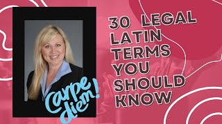 30 Latin Legal Terms Everyone Needs to Know [upl. by Broddy]