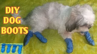 DIY DOG BOOTS  HOW TO MAKE DOG BOOTS [upl. by Mariska]