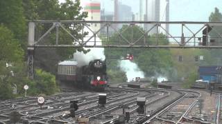 The Great Britain VII Railtour Day 1 1Z82 SR Pacific No 34046 Braunton  26th April 2014 [upl. by Sutherlan992]