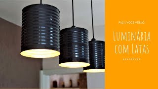 DIY luminária com pendentes de lata [upl. by Phail]