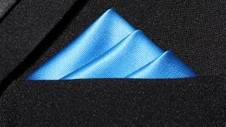 How To Fold a Pocket Square  Three Stairs Fold [upl. by Elaen]