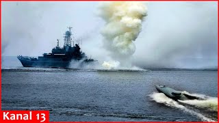 Ukrainian Magura drones effectively destroy Russian Black Sea Fleet ships [upl. by Etty681]