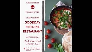 GOODDAY FINEDINE RESTAURANT Naka chungi Faizabad Ayodhya food restaurant pinkuk9 [upl. by Acirret]