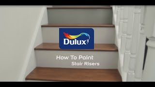 How To Paint Stair Risers  Painted Wooden Stairs  Dulux [upl. by Aryam]