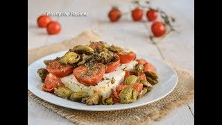 Feta al forno con pomodorini e olive schiacciate  Ricette che Passione [upl. by Seuqramed582]