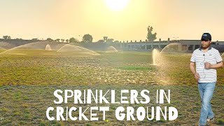 Automatic Pop Up Sprinkler System for Cricket Ground in Pakistan [upl. by Acker]