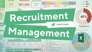 AMAZING Recruitment Management Excel Template and Dashboard [upl. by Dopp604]