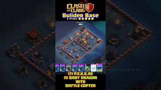 Clash of Clan Builder Hall ⭐️⭐️⭐️⭐️⭐️⭐️ with 7 PEKKAs 1 Baby Dragon With Battle Copter [upl. by Aicala]