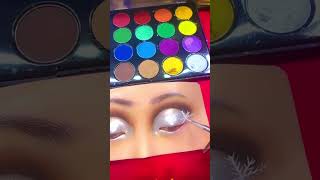 🥶☃️Snow eyemakeup❄️☃️ tutorial snowfall eyeshadow shortsvideo youtubeshorts Nkmakeover25 [upl. by Lamraj]