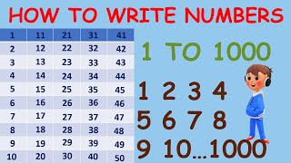 1 To 1000 numbers  Write 1 To 1000 Numbers  Read 1 To 1000 Numbers  1 To 1000 Numbers In English [upl. by Taveda]