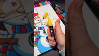 Drawing POMNI from TADC in 4 Different Art Styles with Posca Markers Part 3 Christmas Edition [upl. by Nollat307]