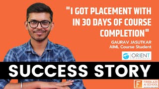 Success Story  Gaurav Jasutkar  AIML Course  Fireblaze AI School [upl. by Noied]