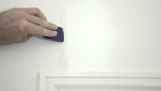 Filling small hairline crack in wall [upl. by Marcia]