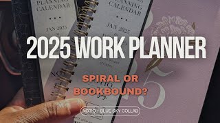 My 2025 Work Plannerwill I choose a spiral or bookbound planner plannerlineup notiq [upl. by Poliard]