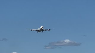 Pretty rare guest in Alaska  Airbus 340 is landing on rwy 15 in Anchorage airport [upl. by Leroy]