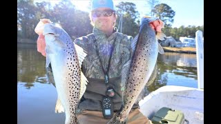 Pamlico River Winter Speckled Trout Local Hole [upl. by Nadabus]