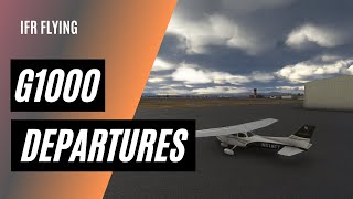 How to Set Up a Departure with a G1000  ODPs on Glass Cockpit [upl. by Ivana830]