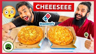 Mega Eating The Domino’s Cheese Dominator amp The 4 Cheese Pizza  Veggie Paaji [upl. by Hafeenah]