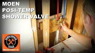 How to Install a Moen PosiTemp Shower ValvePEX and Copper Pipes [upl. by Yorgo]