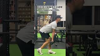 「下肢訓練」啞鈴高分腿羅馬尼亞硬舉 Dummbell Split Romanian Deadlift [upl. by Helmer]