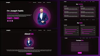 Create Responsive Portfolio HTML CSS JS [upl. by Erna]