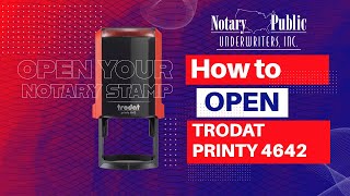 How to open Trodat Printy 4642 round stamp [upl. by Anaxor919]