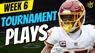 DraftKings NFL Week 6 Top Tournament Plays  NFL DFS Picks [upl. by Leseil]