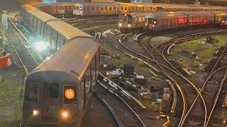 5 AM CONCOURSE YARD ACTION • June 2023 • NYC SUBWAY [upl. by Neibaf764]