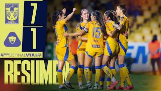 📹 El Resumen Femenil  Tigres 71 Pumas Femenil  Cuartos de Final Vuelta  Apertura 2024 [upl. by Hurley]