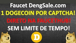 Faucet Pagando 1 dogecoin por Captcha direto na FaucetHub sem limite de tempo [upl. by Vilhelmina]