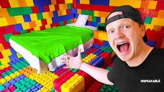 I Built a LifeSized Lego Room [upl. by Anneyehc932]