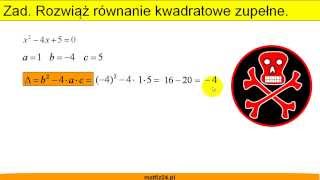 Równanie kwadratowe sprzeczne  Zadanie  Matfiz24pl [upl. by Sergio749]