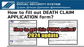 How to fill out SSS DEATH CLAIM APPLICATION FORM 2024 update [upl. by Frost405]