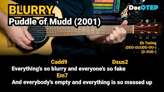 Blurry  Puddle of Mudd 2001 Easy Guitar Chords Tutorial with Lyrics [upl. by Haskins84]