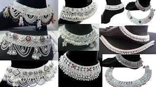 चांदी की पायल की डिजाइन  silver anklet design with price  Payal ki design Chandi new [upl. by Lomaj]