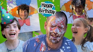 DAD GETS PIE FACED at CALEBS LOCKDOWN BIRTHDAY PARTY [upl. by Ytnom]