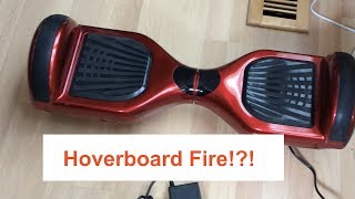 Swagtron Hoverboard Fire Swagway Battery Charging Experiment  2017 [upl. by Cirdes]