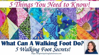 Did you know a WALKING FOOT can do ALL THIS  Lea Louise Quilts Tutorial [upl. by Erdna267]