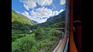 The Flåm Railway Flåmsbana  Worlds most beautiful train journey [upl. by Notlem]