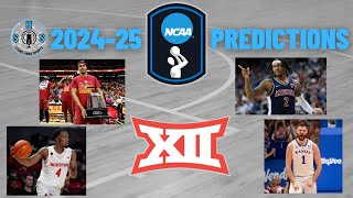 202425 College Basketball Predictions  Big 12 [upl. by Laenaj]