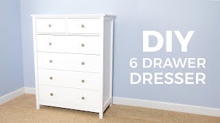 DIY 6 Drawer Tall Dresser  How to Build [upl. by Safoelc]