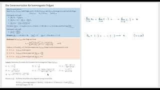 Grenzwerte berechnen — Grenzwertsätze für konvergente Folgen [upl. by Almeria]