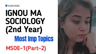 MSOE01 Most Important TopicsPart2 ignoumasociology masociology ignouexams [upl. by Lydell]