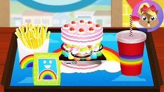 Bamba Burger Nederlands app voor kinderen  Verjaardagshamburger maken met kersen en confetti [upl. by Kingdon]